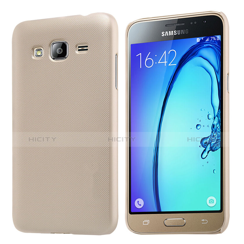 Schutzhülle Kunststoff Hülle Matt M02 für Samsung Galaxy J3 (2016) J320F J3109 Gold