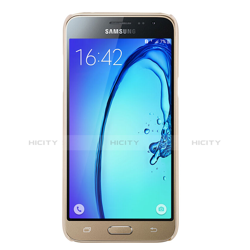 Schutzhülle Kunststoff Hülle Matt M02 für Samsung Galaxy J3 (2016) J320F J3109 Gold