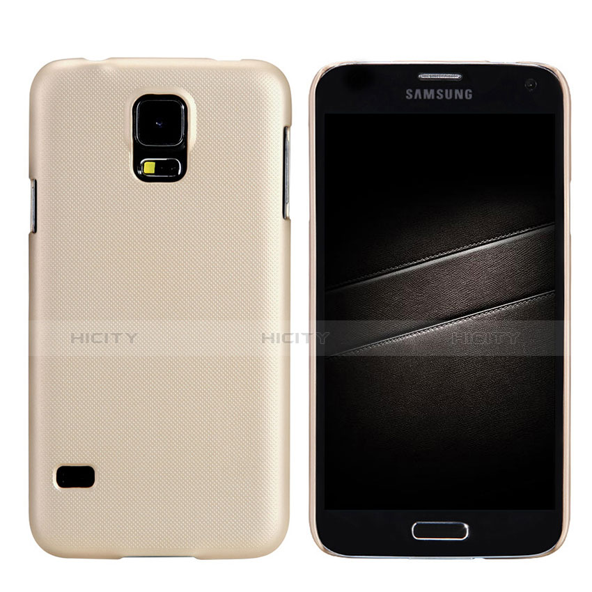 Schutzhülle Kunststoff Hülle Matt M02 für Samsung Galaxy S5 Duos Plus Gold