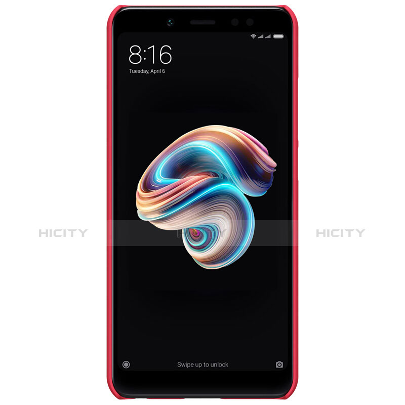 Schutzhülle Kunststoff Hülle Punkte Loch für Xiaomi Redmi Note 5 AI Dual Camera Rot groß