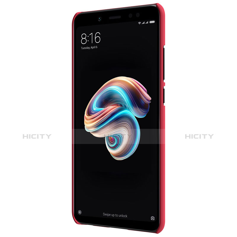 Schutzhülle Kunststoff Hülle Punkte Loch für Xiaomi Redmi Note 5 Pro Rot groß