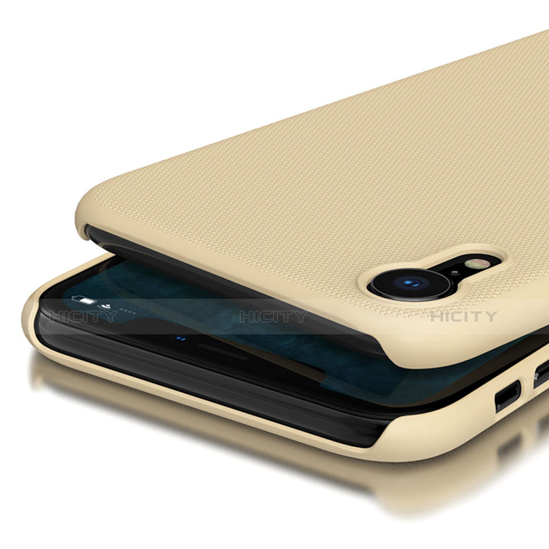 Schutzhülle Kunststoff Tasche Matt für Apple iPhone XR Gold groß