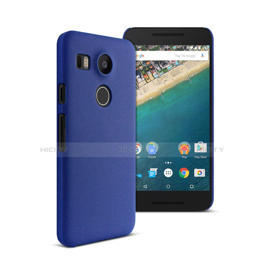 Schutzhülle Kunststoff Tasche Matt für Google Nexus 5X Blau