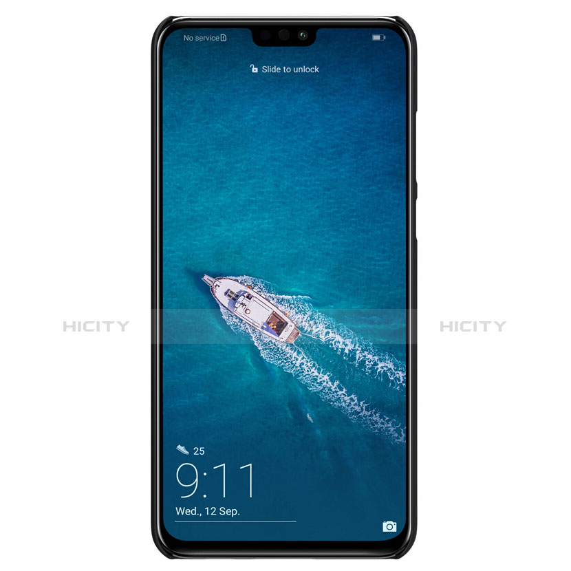 Schutzhülle Kunststoff Tasche Matt für Huawei Honor 8X Schwarz groß