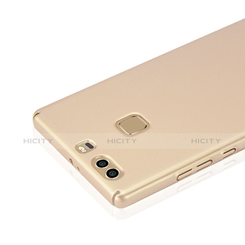 Schutzhülle Kunststoff Tasche Matt für Huawei P9 Gold groß