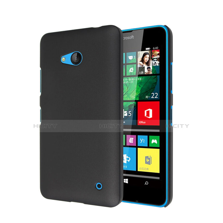 Schutzhülle Kunststoff Tasche Matt für Microsoft Lumia 640 Schwarz