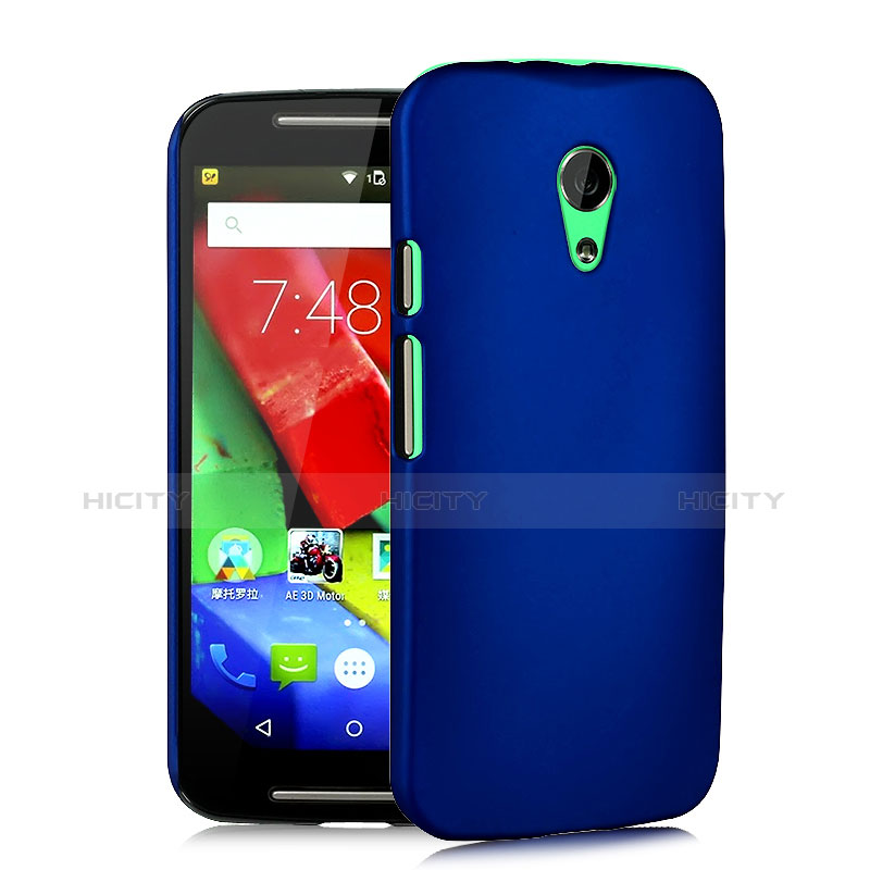 Schutzhülle Kunststoff Tasche Matt für Motorola Moto G (2nd Gen) Blau