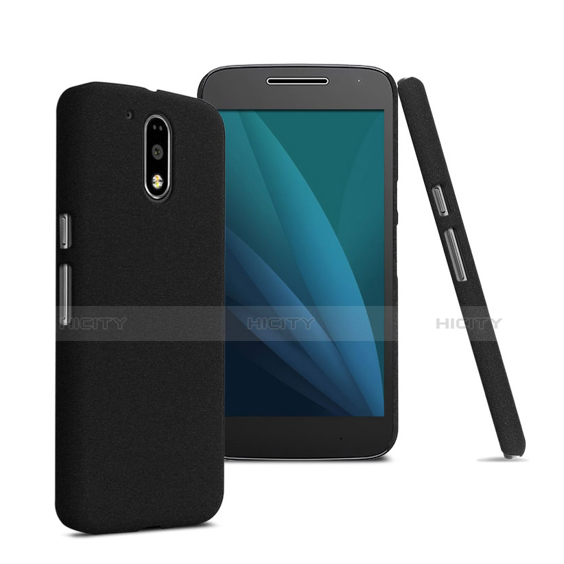 Schutzhülle Kunststoff Tasche Matt für Motorola Moto G4 Plus Schwarz Plus