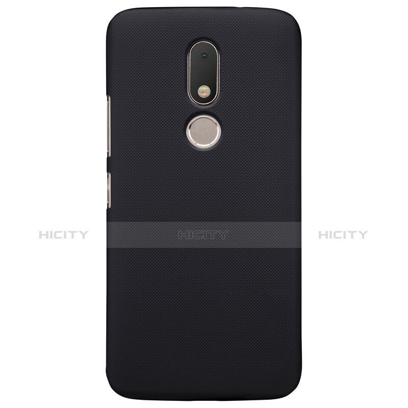 Schutzhülle Kunststoff Tasche Matt für Motorola Moto M XT1662 Schwarz groß