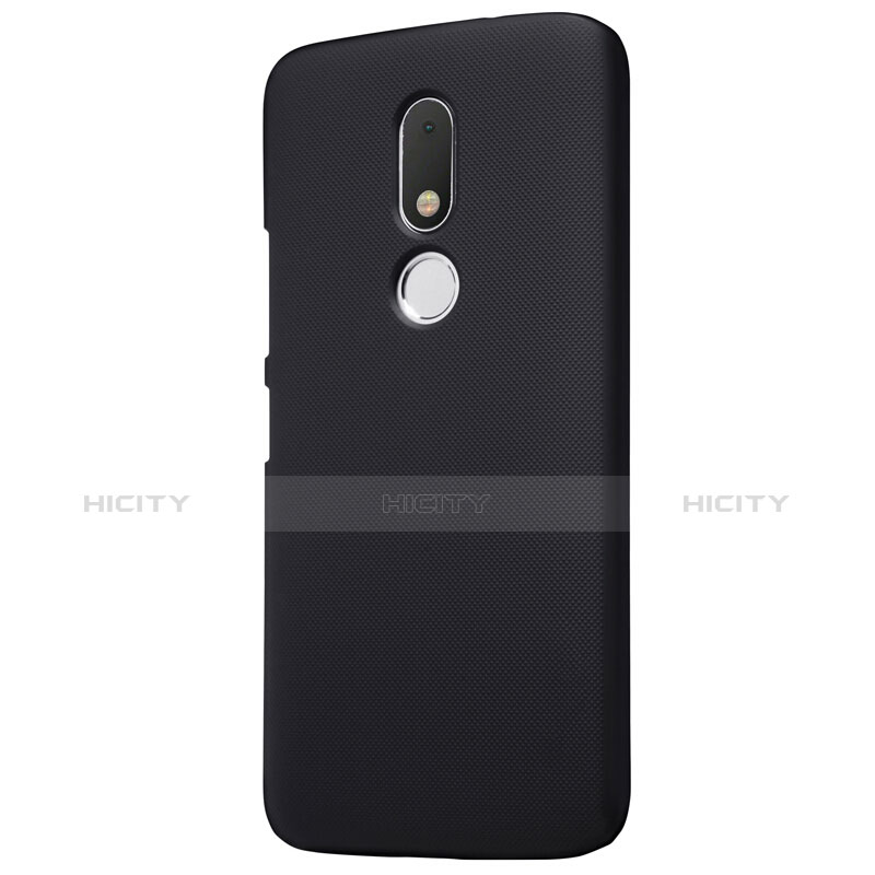 Schutzhülle Kunststoff Tasche Matt für Motorola Moto M XT1662 Schwarz groß