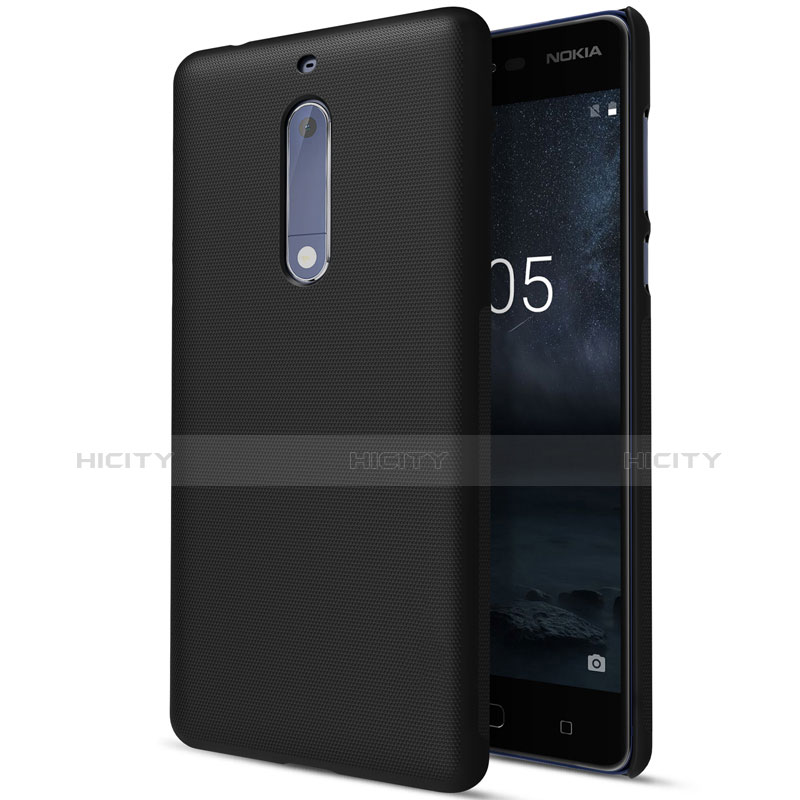 Schutzhülle Kunststoff Tasche Matt für Nokia 5 Schwarz