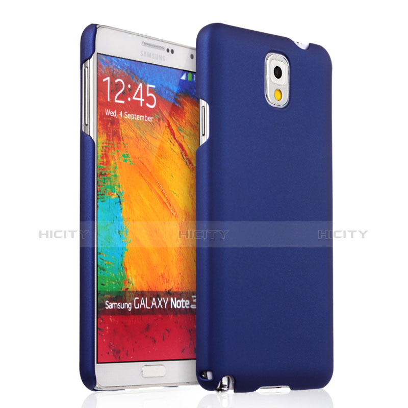 Schutzhülle Kunststoff Tasche Matt für Samsung Galaxy Note 3 N9000 Blau