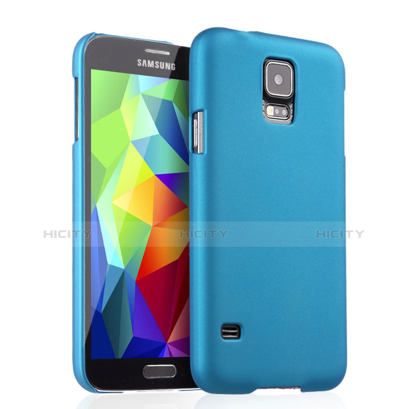 Schutzhülle Kunststoff Tasche Matt für Samsung Galaxy S5 G900F G903F Hellblau