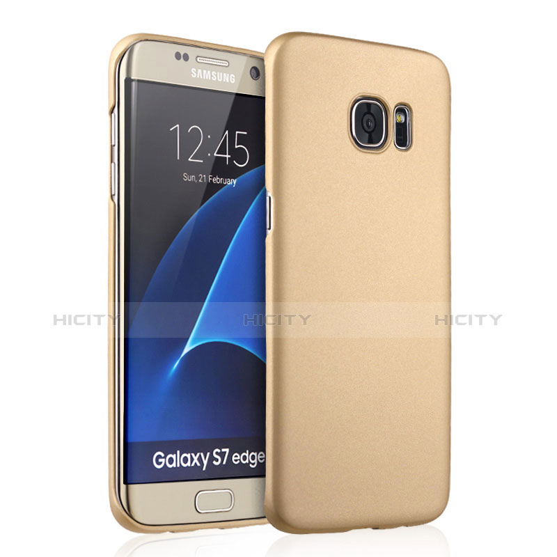 Schutzhülle Kunststoff Tasche Matt für Samsung Galaxy S7 Edge G935F Gold