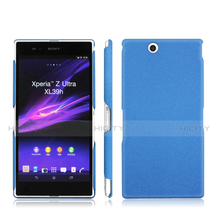 Schutzhülle Kunststoff Tasche Matt für Sony Xperia Z Ultra XL39h Blau