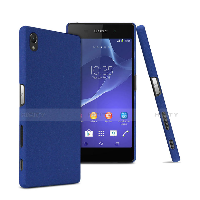 Schutzhülle Kunststoff Tasche Matt für Sony Xperia Z5 Premium Blau