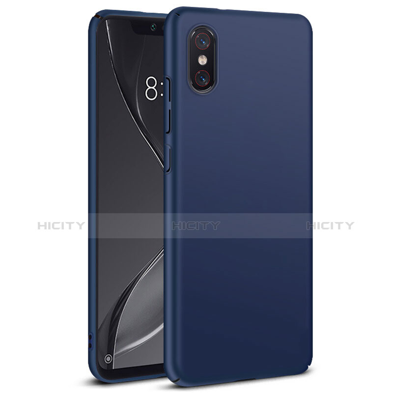 Schutzhülle Kunststoff Tasche Matt für Xiaomi Mi 8 Screen Fingerprint Edition Blau Plus