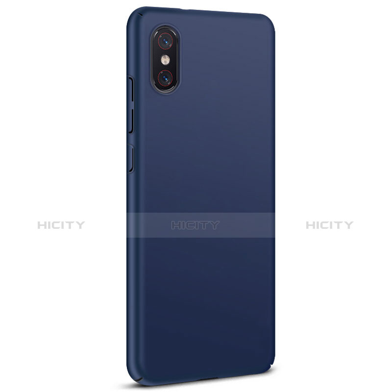 Schutzhülle Kunststoff Tasche Matt für Xiaomi Mi 8 Screen Fingerprint Edition Blau groß