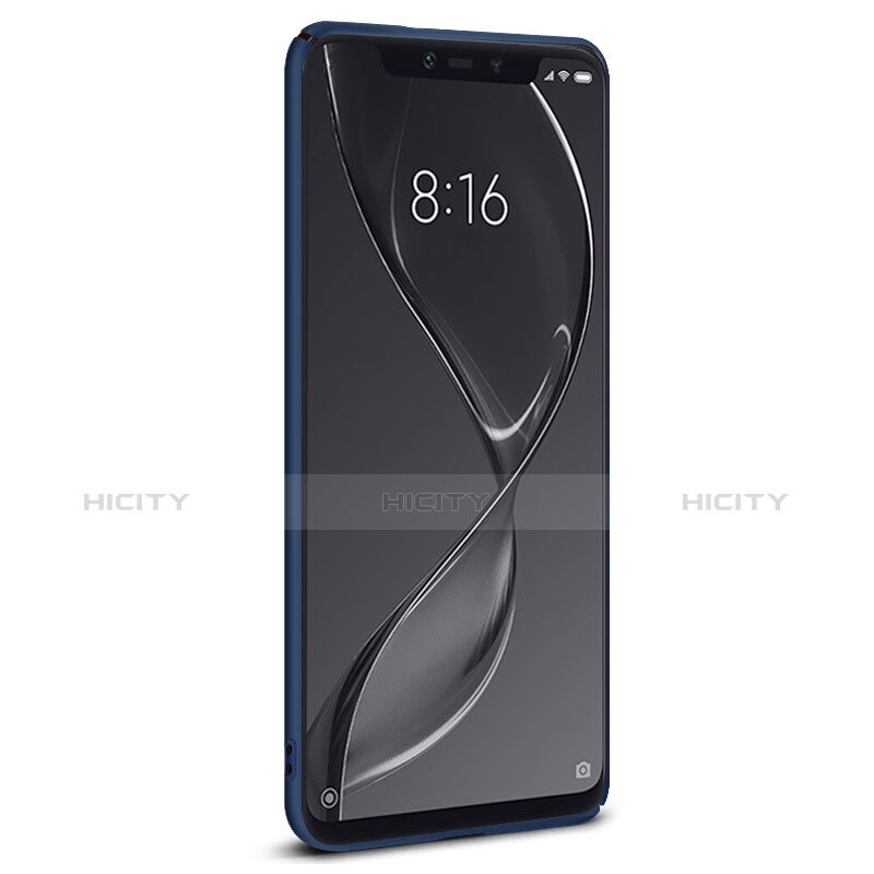 Schutzhülle Kunststoff Tasche Matt für Xiaomi Mi 8 Screen Fingerprint Edition Blau groß