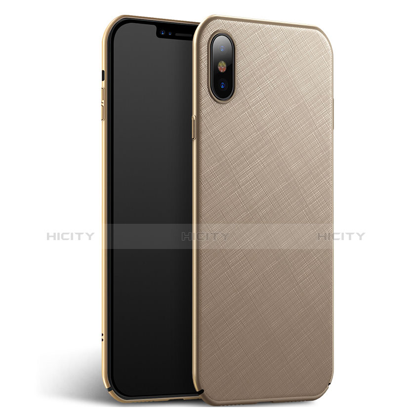 Schutzhülle Kunststoff Tasche Matt Köper für Apple iPhone X Gold