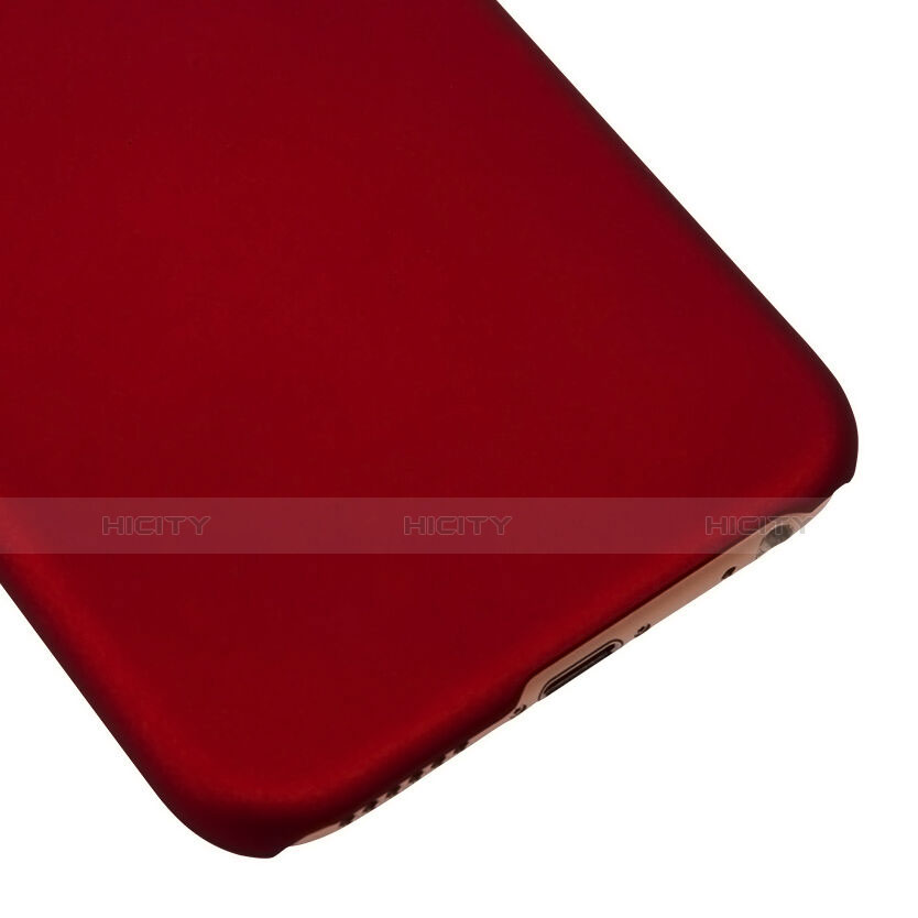 Schutzhülle Kunststoff Tasche Matt Loch für Apple iPhone 6 Plus Rot groß