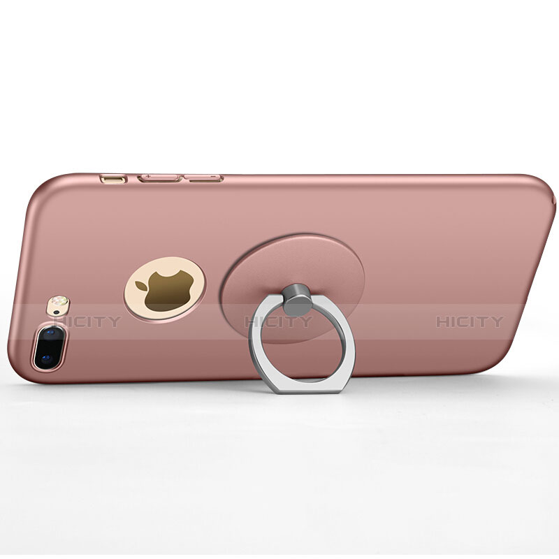 Schutzhülle Kunststoff Tasche Matt Loch für Apple iPhone 7 Plus Rosa groß