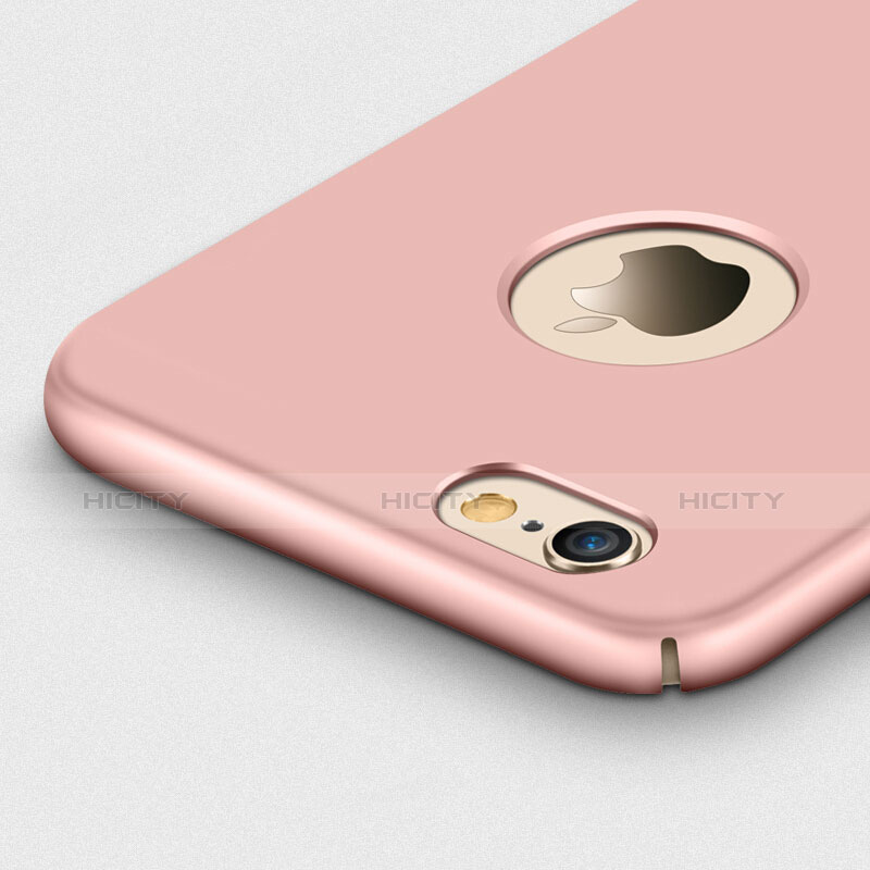 Schutzhülle Kunststoff Tasche Matt Loch mit Fingerring Ständer für Apple iPhone 6 Rosa