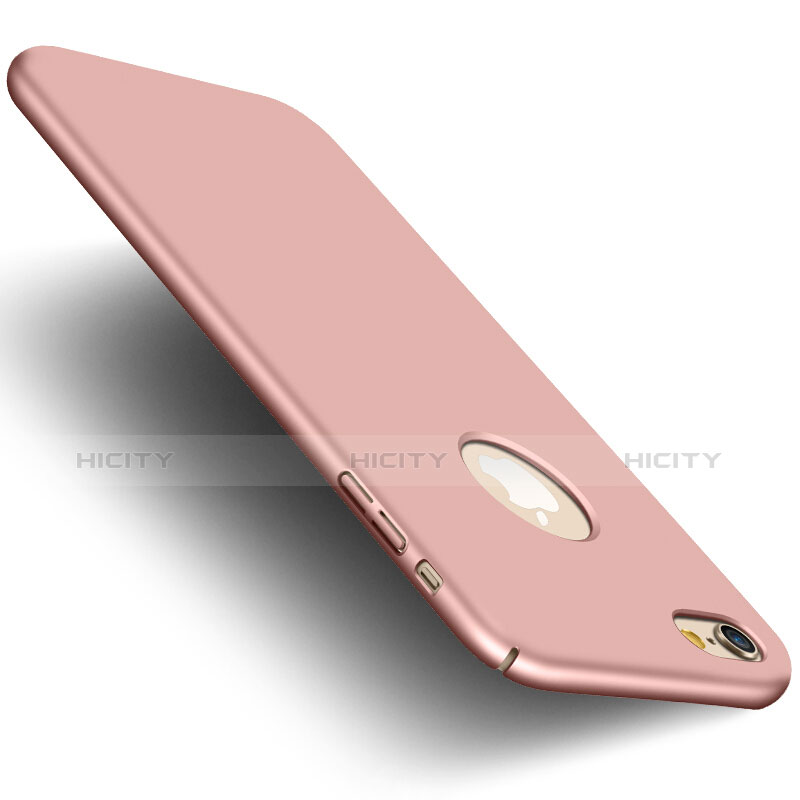 Schutzhülle Kunststoff Tasche Matt Loch mit Fingerring Ständer für Apple iPhone 6 Rosa