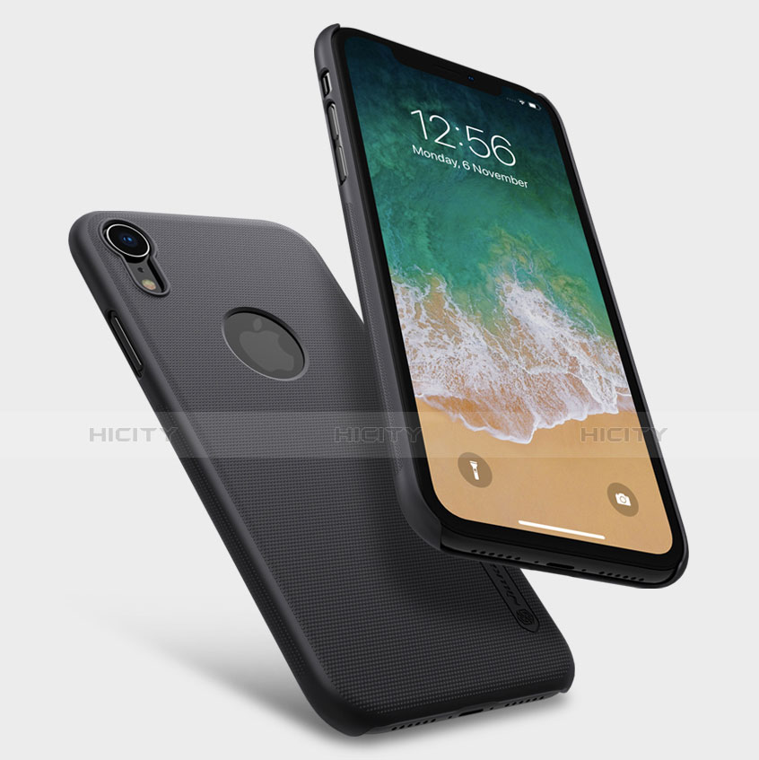 Schutzhülle Kunststoff Tasche Matt M02 für Apple iPhone XR Schwarz groß