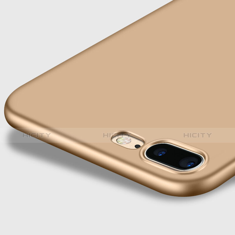 Schutzhülle Kunststoff Tasche Matt mit Fingerring Ständer für Apple iPhone 7 Plus Gold