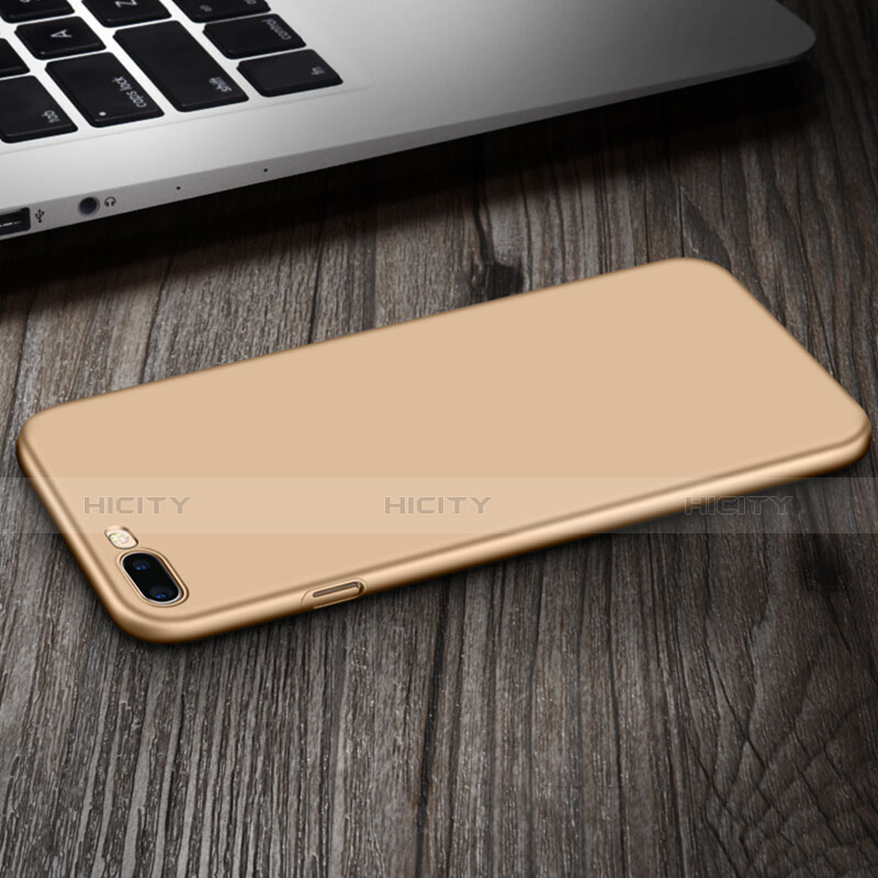 Schutzhülle Kunststoff Tasche Matt mit Fingerring Ständer für Apple iPhone 7 Plus Gold