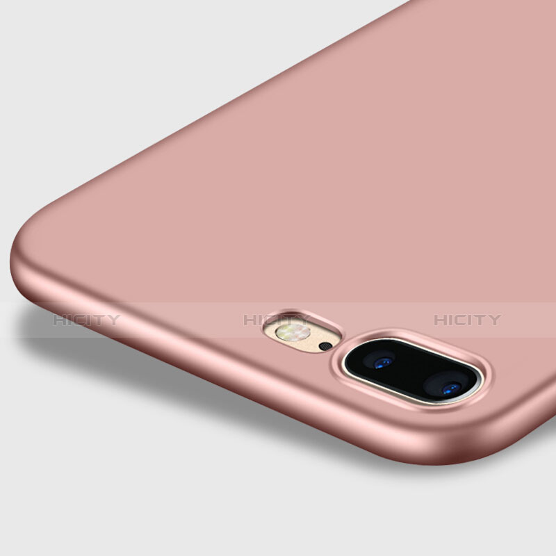 Schutzhülle Kunststoff Tasche Matt mit Fingerring Ständer für Apple iPhone 7 Plus Rosa groß