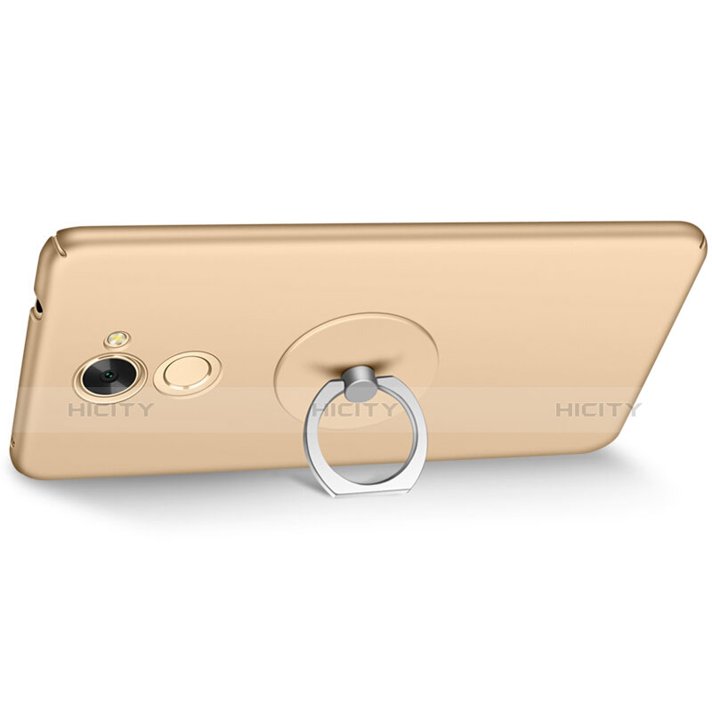 Schutzhülle Kunststoff Tasche Matt mit Fingerring Ständer für Huawei Enjoy 7 Plus Gold