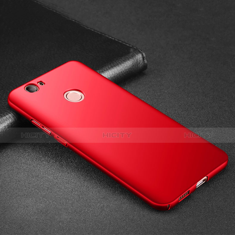 Schutzhülle Kunststoff Tasche Matt mit Fingerring Ständer für Huawei Nova Rot