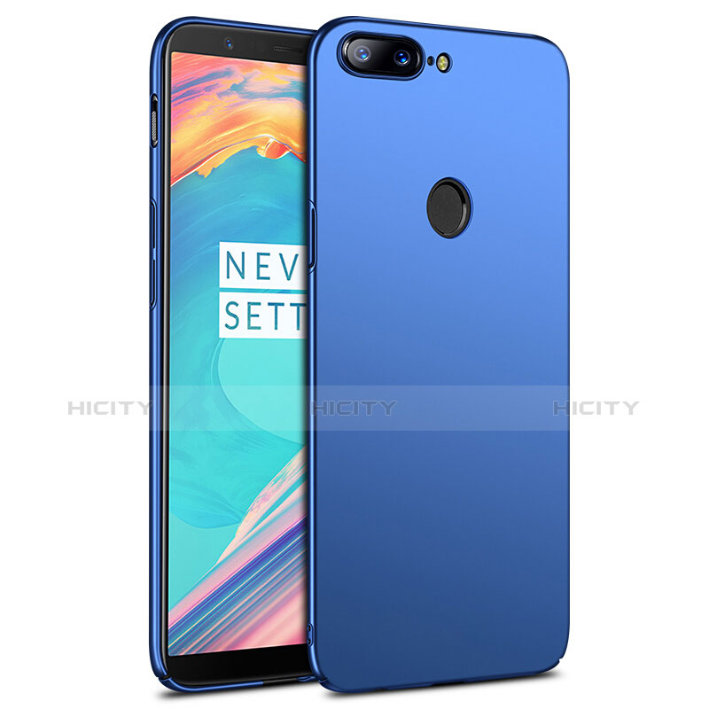 Schutzhülle Kunststoff Tasche Matt R02 für OnePlus 5T A5010 Blau Plus