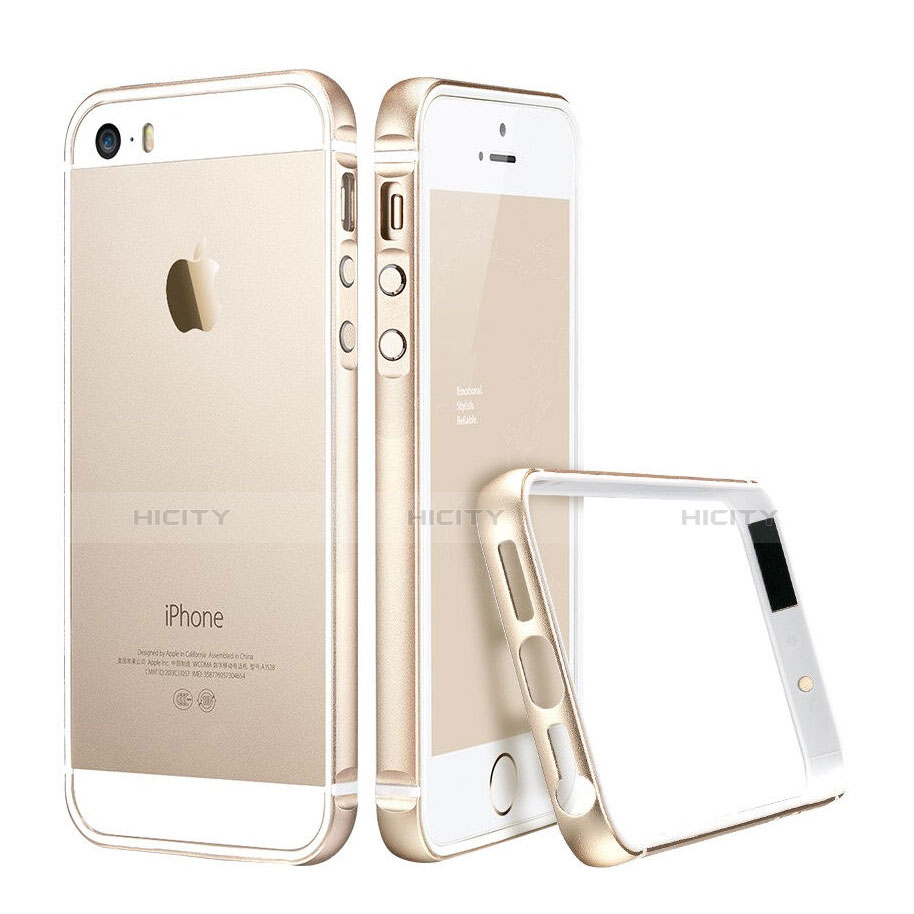 Schutzhülle Luxus Aluminium Metall Rahmen für Apple iPhone 5 Gold