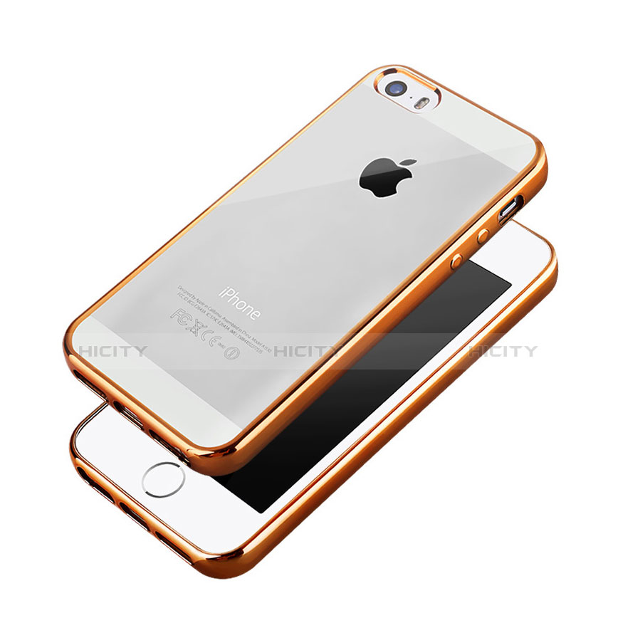 Schutzhülle Luxus Aluminium Metall Rahmen für Apple iPhone 5 Orange