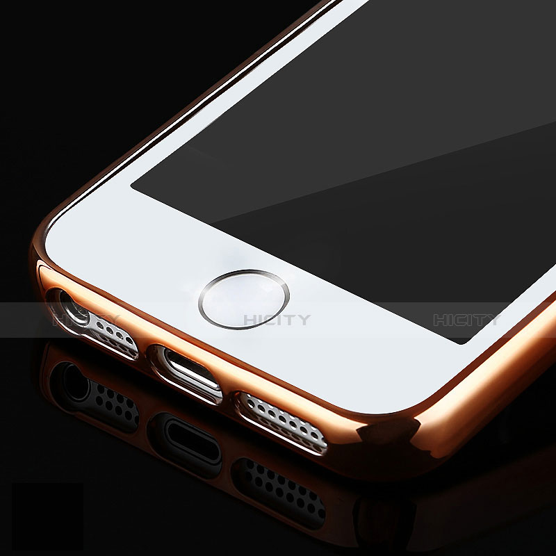 Schutzhülle Luxus Aluminium Metall Rahmen für Apple iPhone 5S Orange