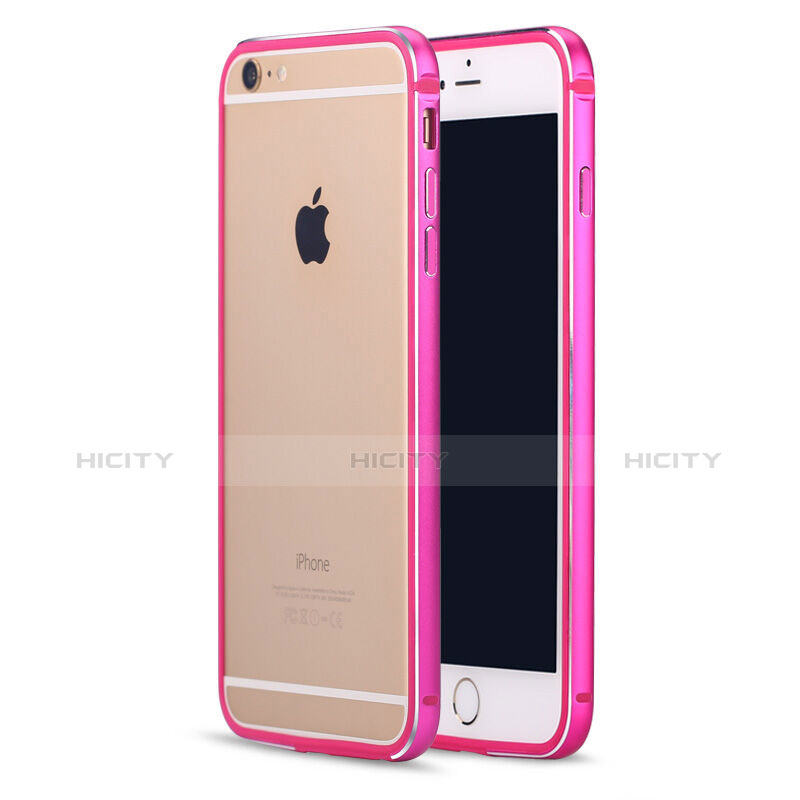 Schutzhülle Luxus Aluminium Metall Rahmen für Apple iPhone 6 Plus Pink Plus