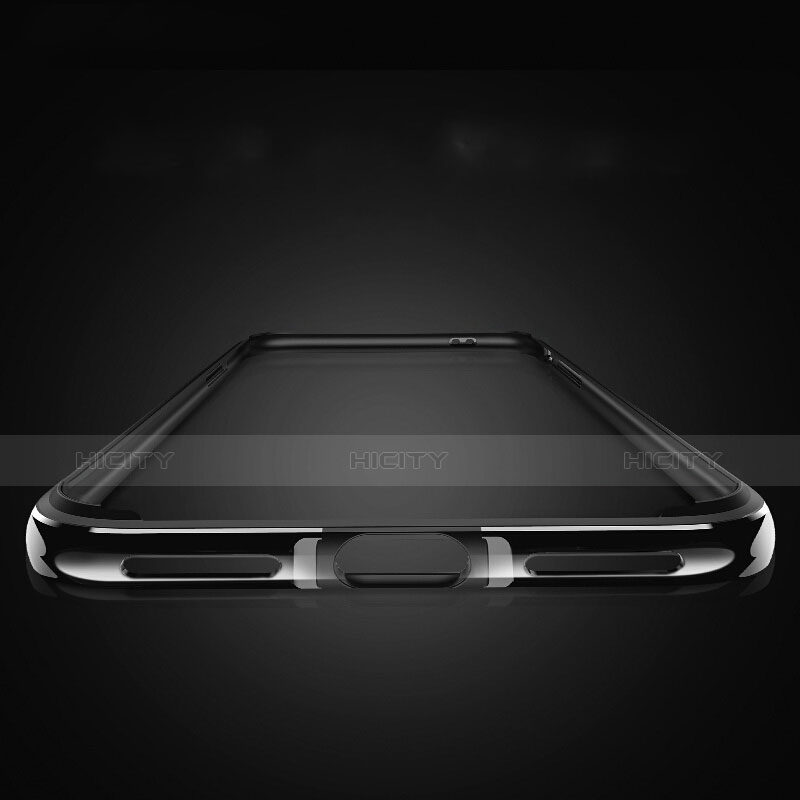 Schutzhülle Luxus Aluminium Metall Rahmen für Apple iPhone X Schwarz