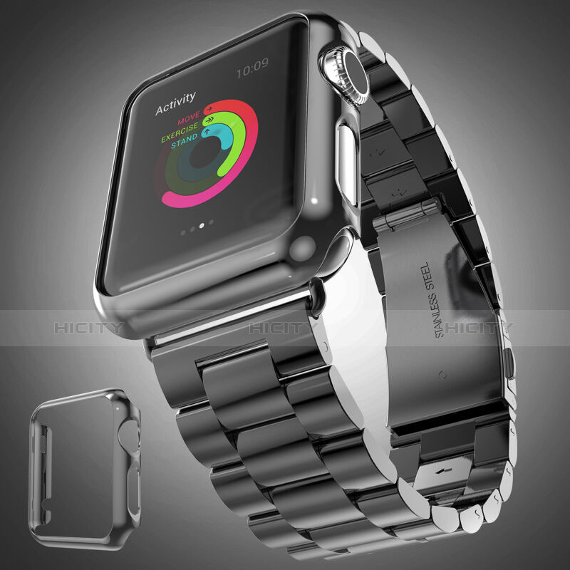 Schutzhülle Luxus Aluminium Metall Rahmen für Apple iWatch 2 38mm Grau