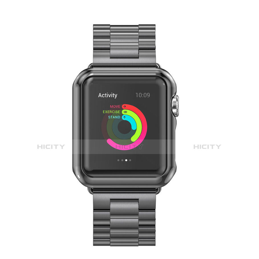 Schutzhülle Luxus Aluminium Metall Rahmen für Apple iWatch 2 38mm Grau