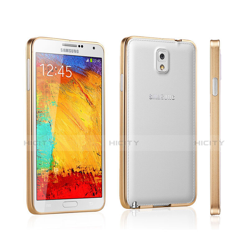 Schutzhülle Luxus Aluminium Metall Rahmen für Samsung Galaxy Note 3 N9000 Gold