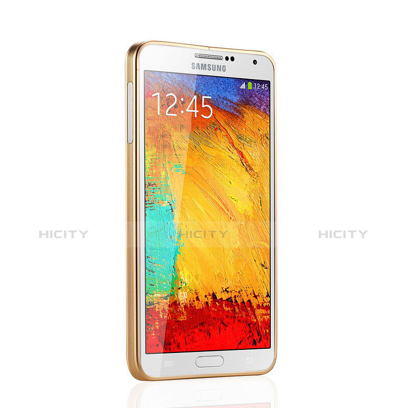 Schutzhülle Luxus Aluminium Metall Rahmen für Samsung Galaxy Note 3 N9000 Gold