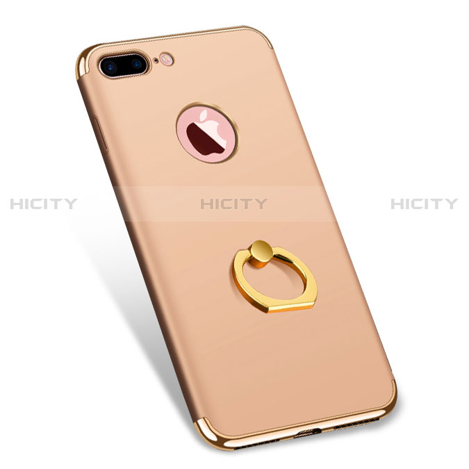 Schutzhülle Luxus Metall Rahmen und Kunststoff F04 für Apple iPhone 8 Plus Gold