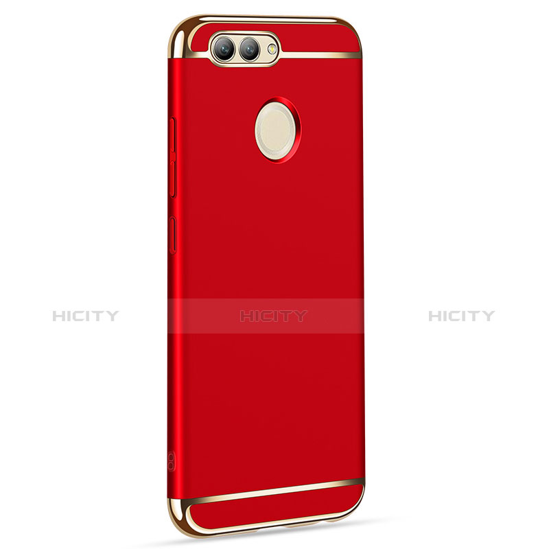 Schutzhülle Luxus Metall Rahmen und Kunststoff für Huawei Nova 2 Rot