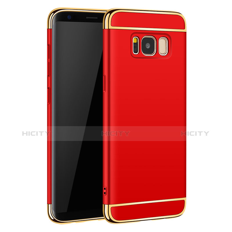 Schutzhülle Luxus Metall Rahmen und Kunststoff für Samsung Galaxy S8 Rot