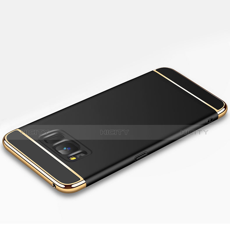 Schutzhülle Luxus Metall Rahmen und Kunststoff für Samsung Galaxy S8 Schwarz