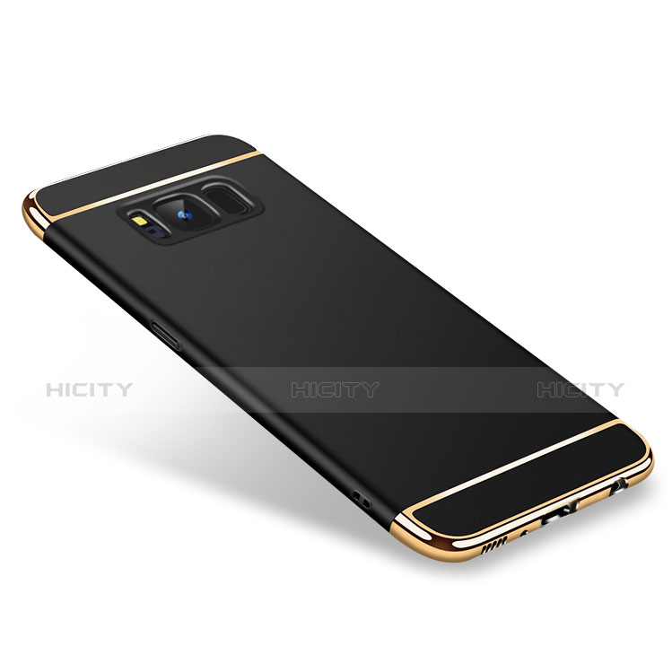 Schutzhülle Luxus Metall Rahmen und Kunststoff für Samsung Galaxy S8 Schwarz