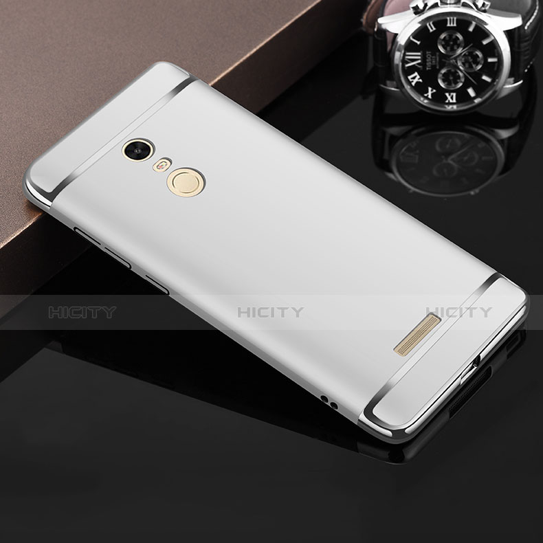 Schutzhülle Luxus Metall Rahmen und Kunststoff für Xiaomi Redmi Note 3 Silber